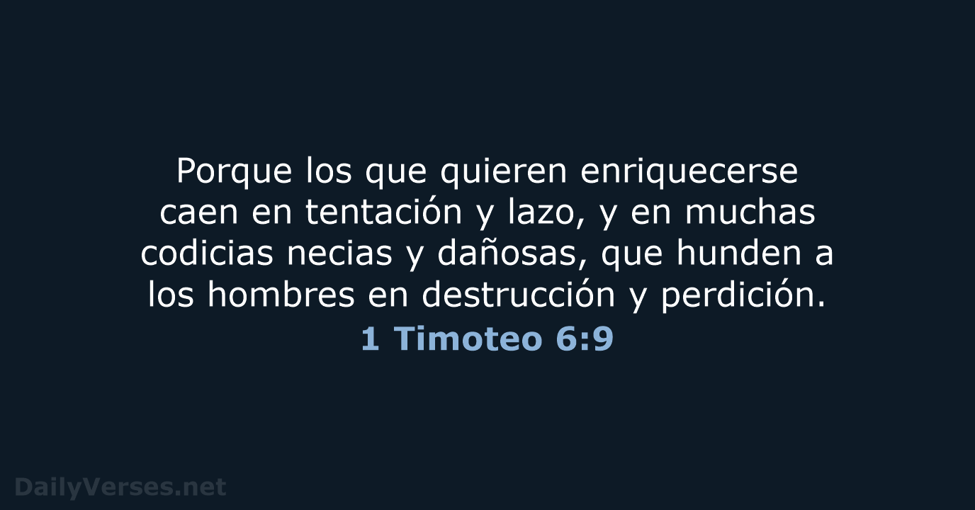 1 Timoteo 6:9 - RVR60