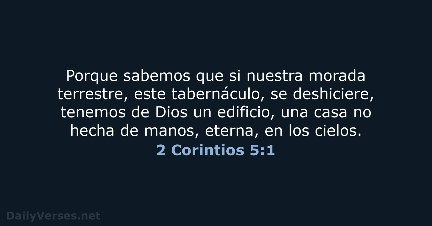 2 Corintios 5:1 - RVR60