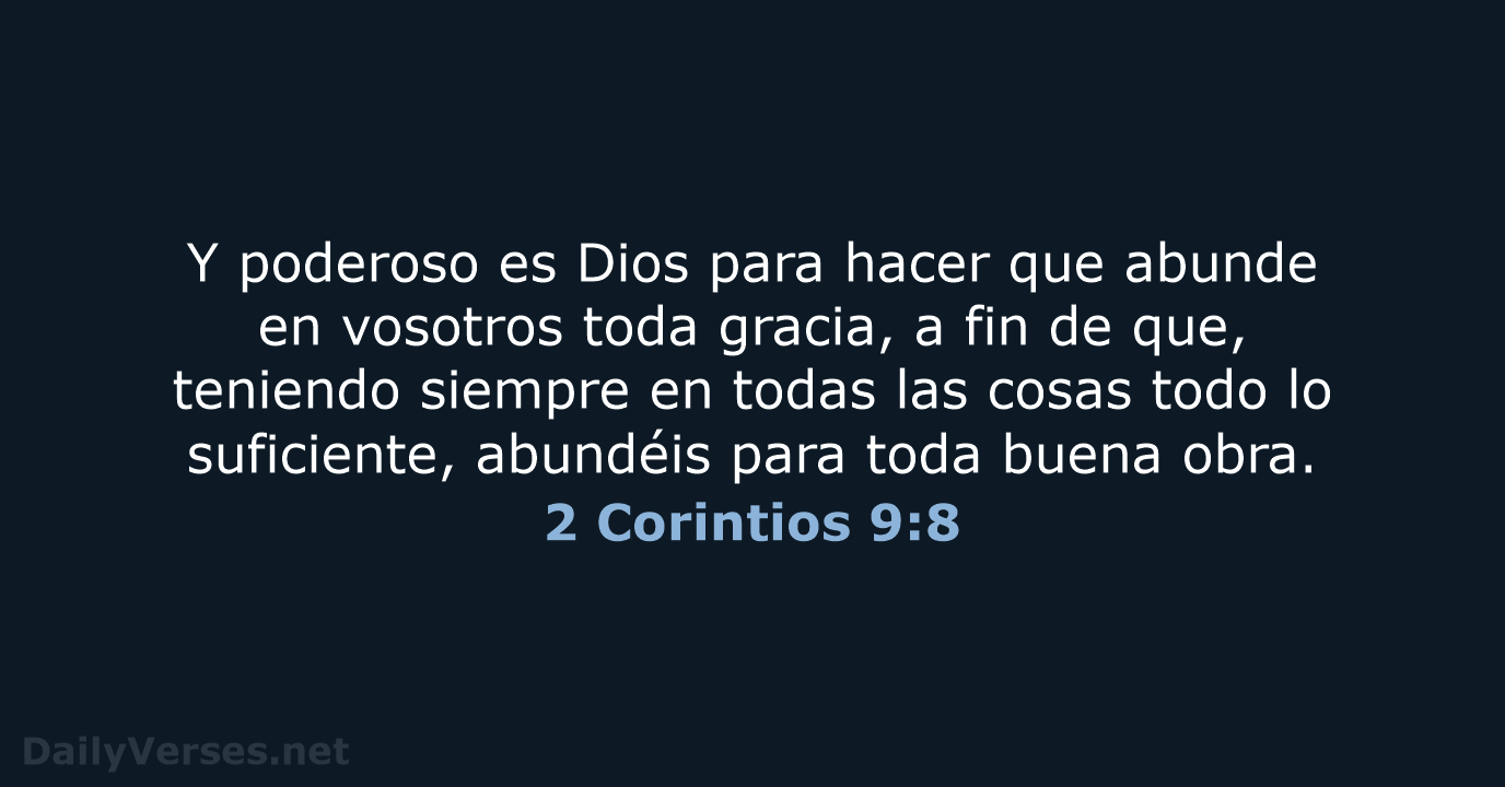 2 Corintios 9:8 - RVR60