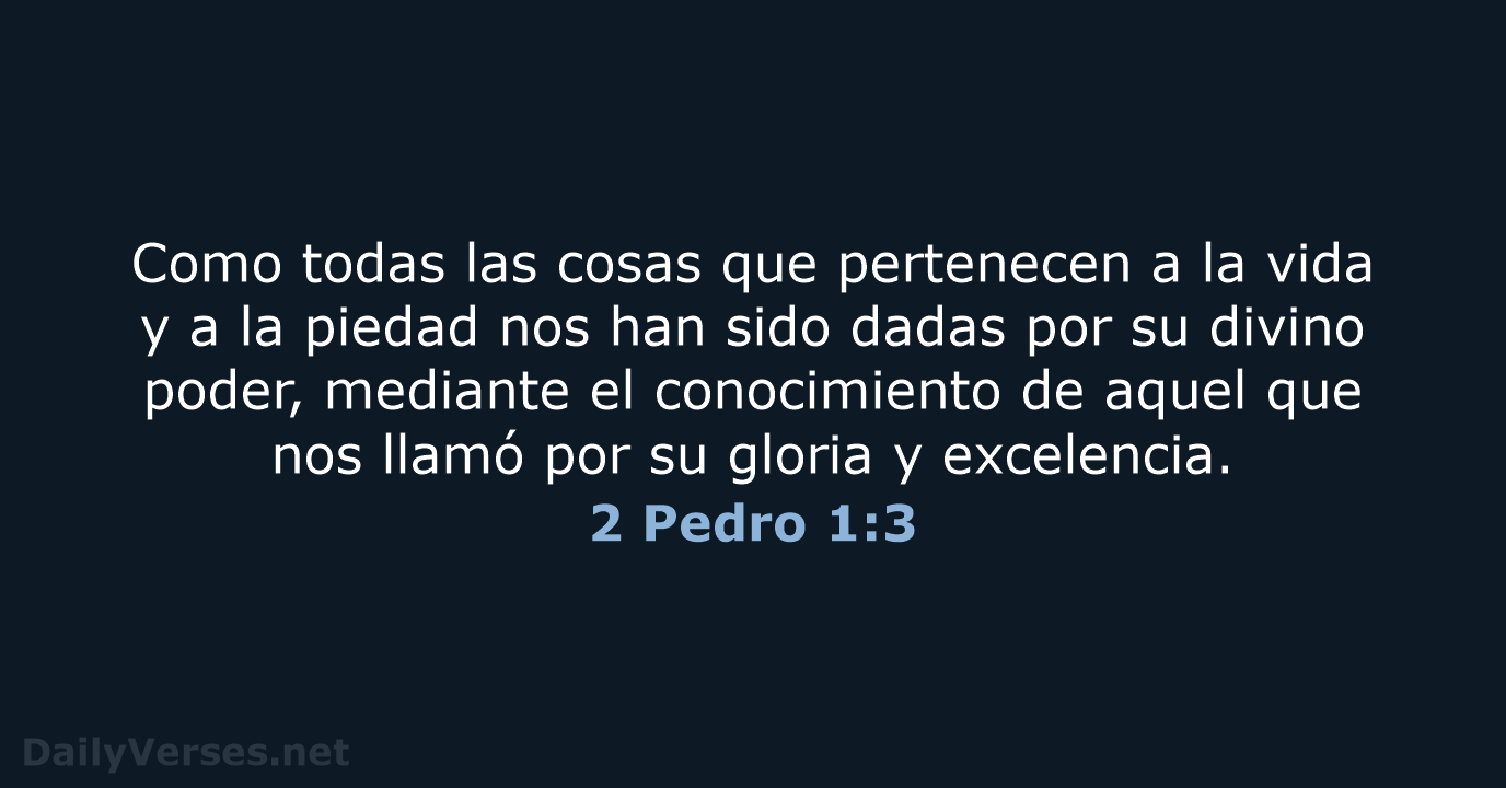 2 Pedro 1:3 - RVR60