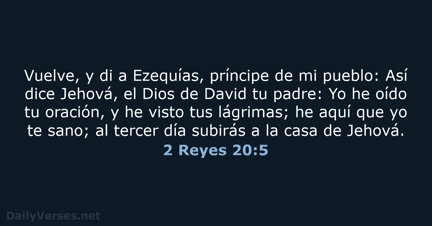2 Reyes 20:5 - RVR60
