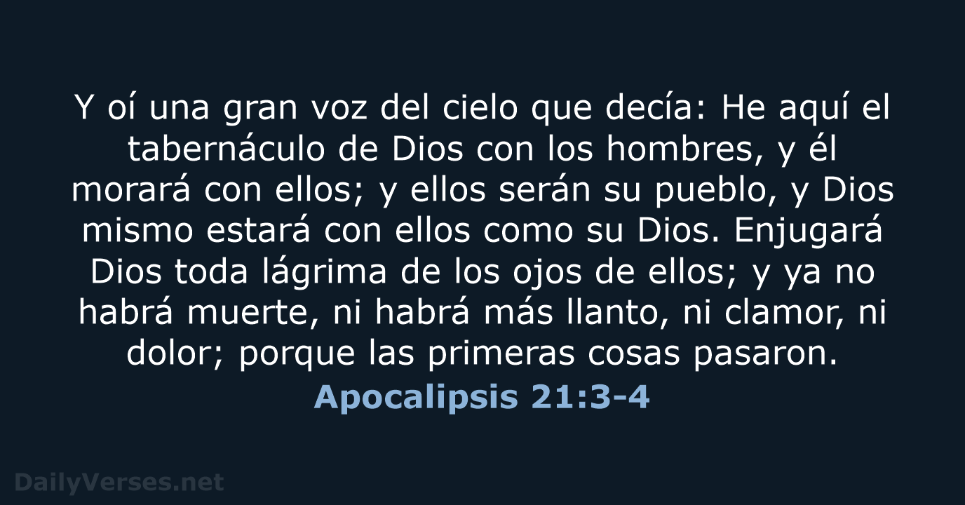 Apocalipsis 21:3-4 - RVR60