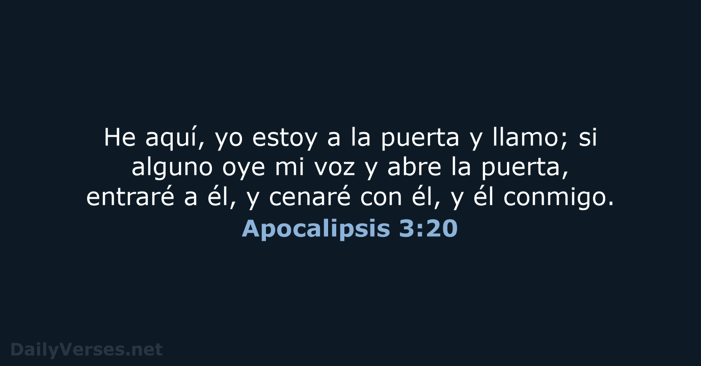 Apocalipsis 3:20 - RVR60