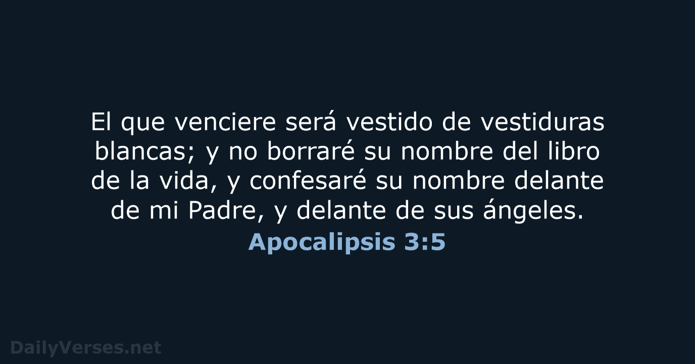 Apocalipsis 3:5 - RVR60