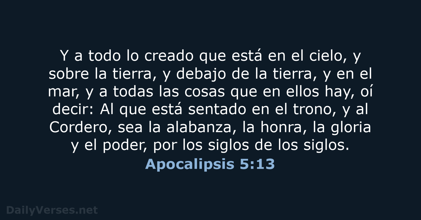 Apocalipsis 5:13 - RVR60