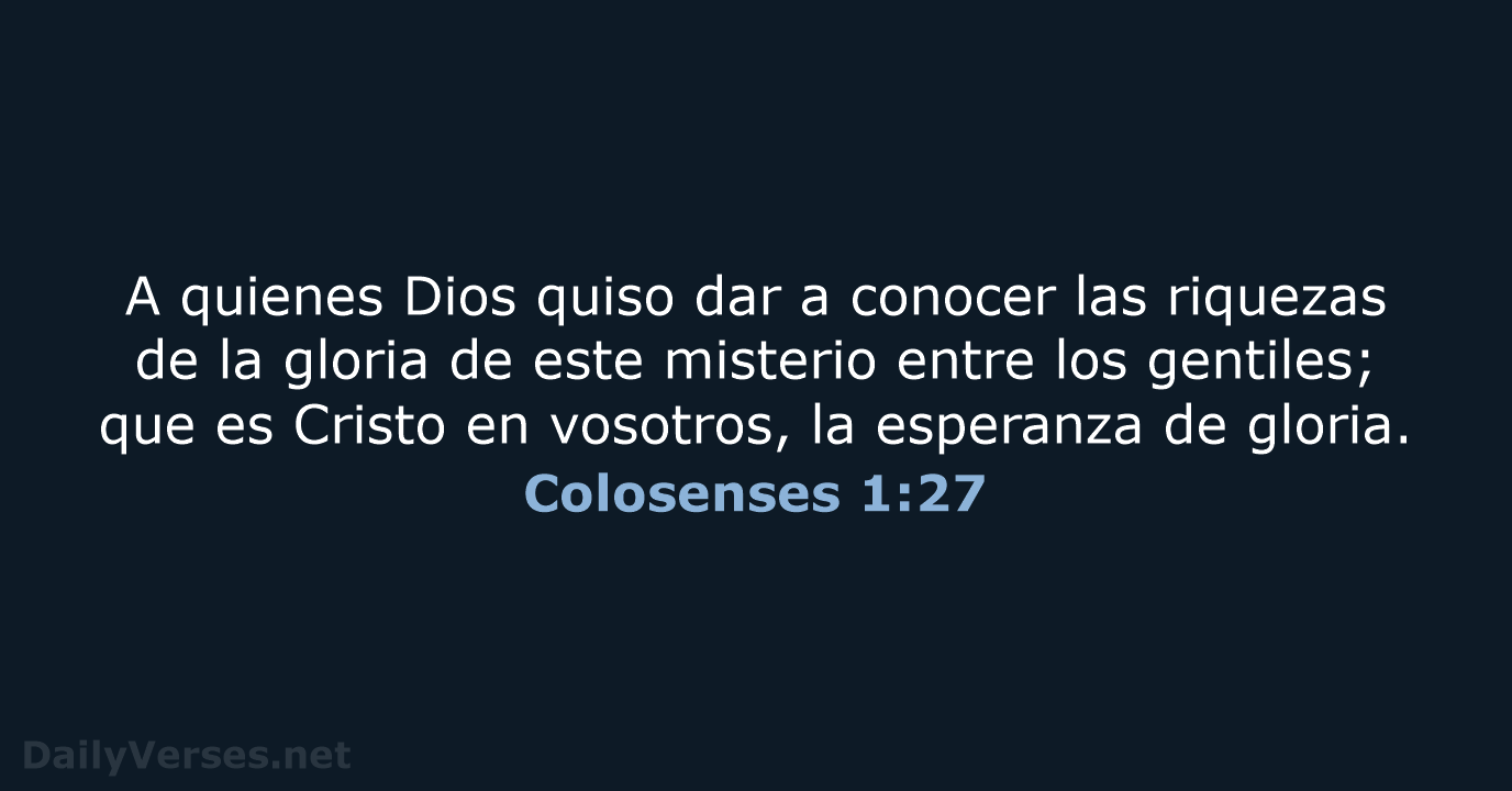 Colosenses 1:27 - RVR60