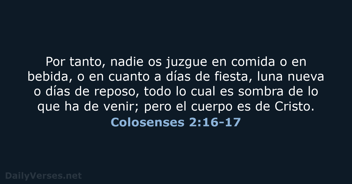 Colosenses 2:16-17 - RVR60