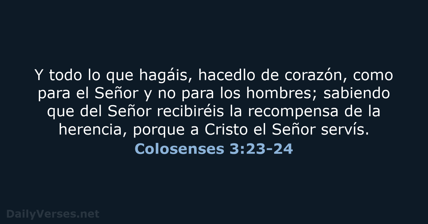 Colosenses 3:23-24 - RVR60