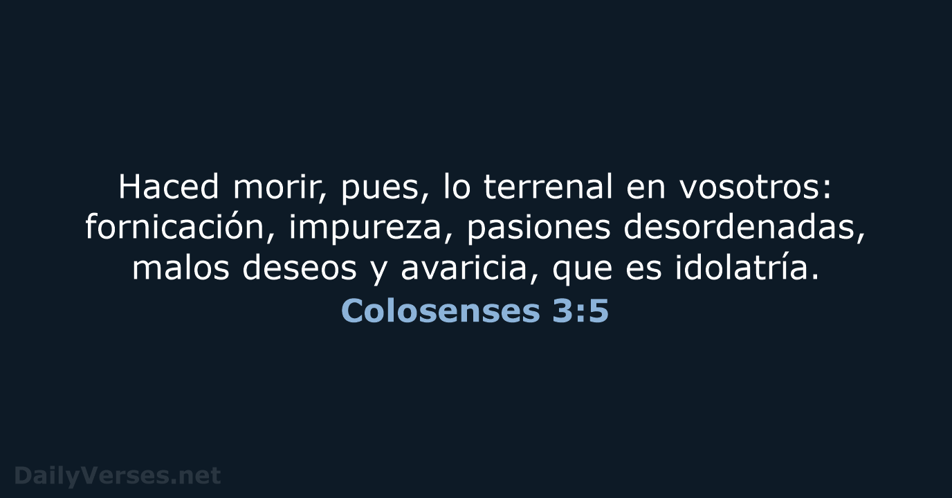 Colosenses 3:5 - RVR60