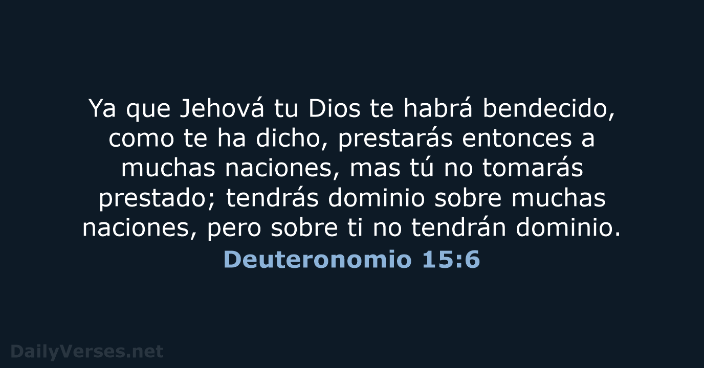 Deuteronomio 15:6 - RVR60