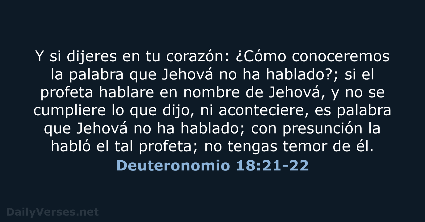 Deuteronomio 18:21-22 - RVR60