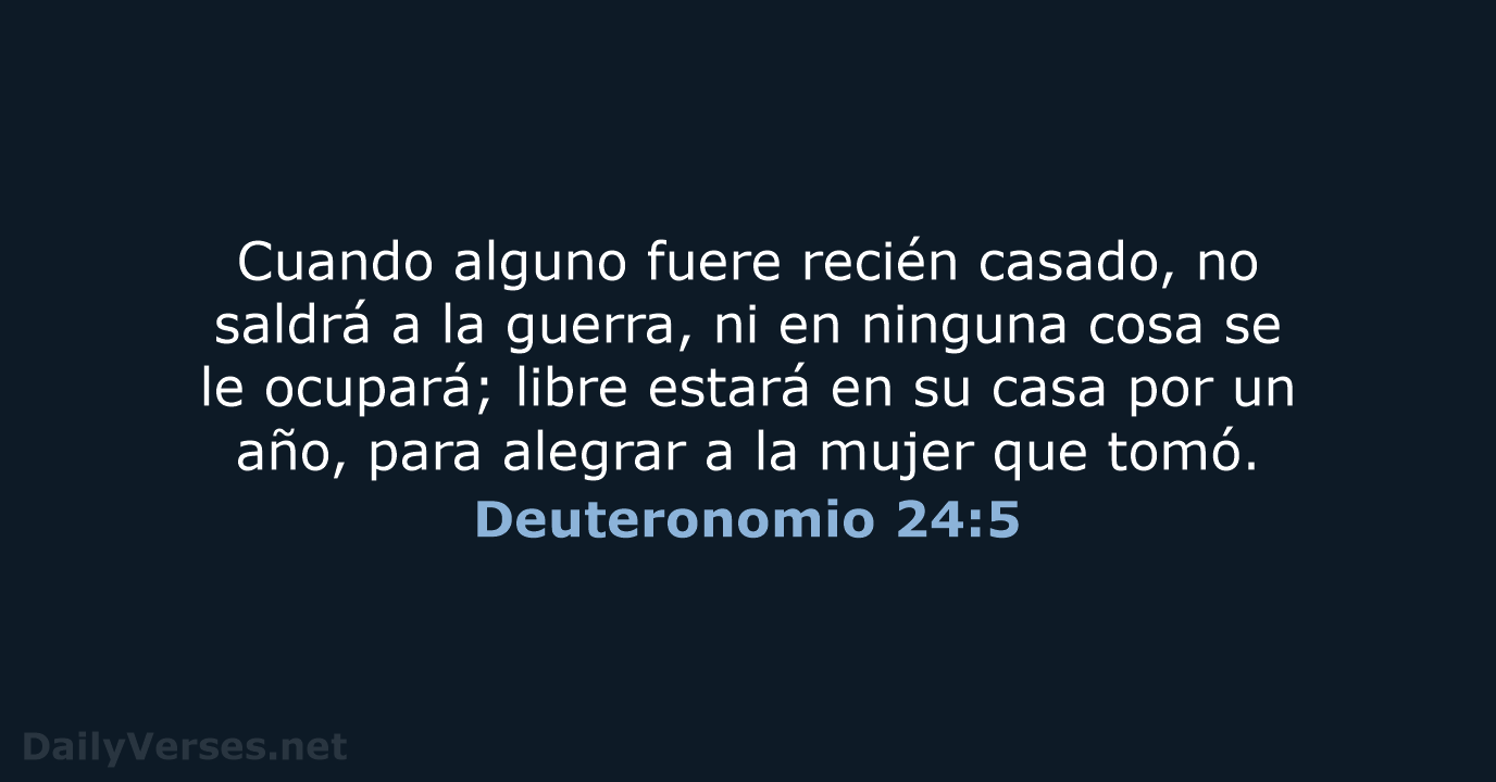 Deuteronomio 24:5 - RVR60