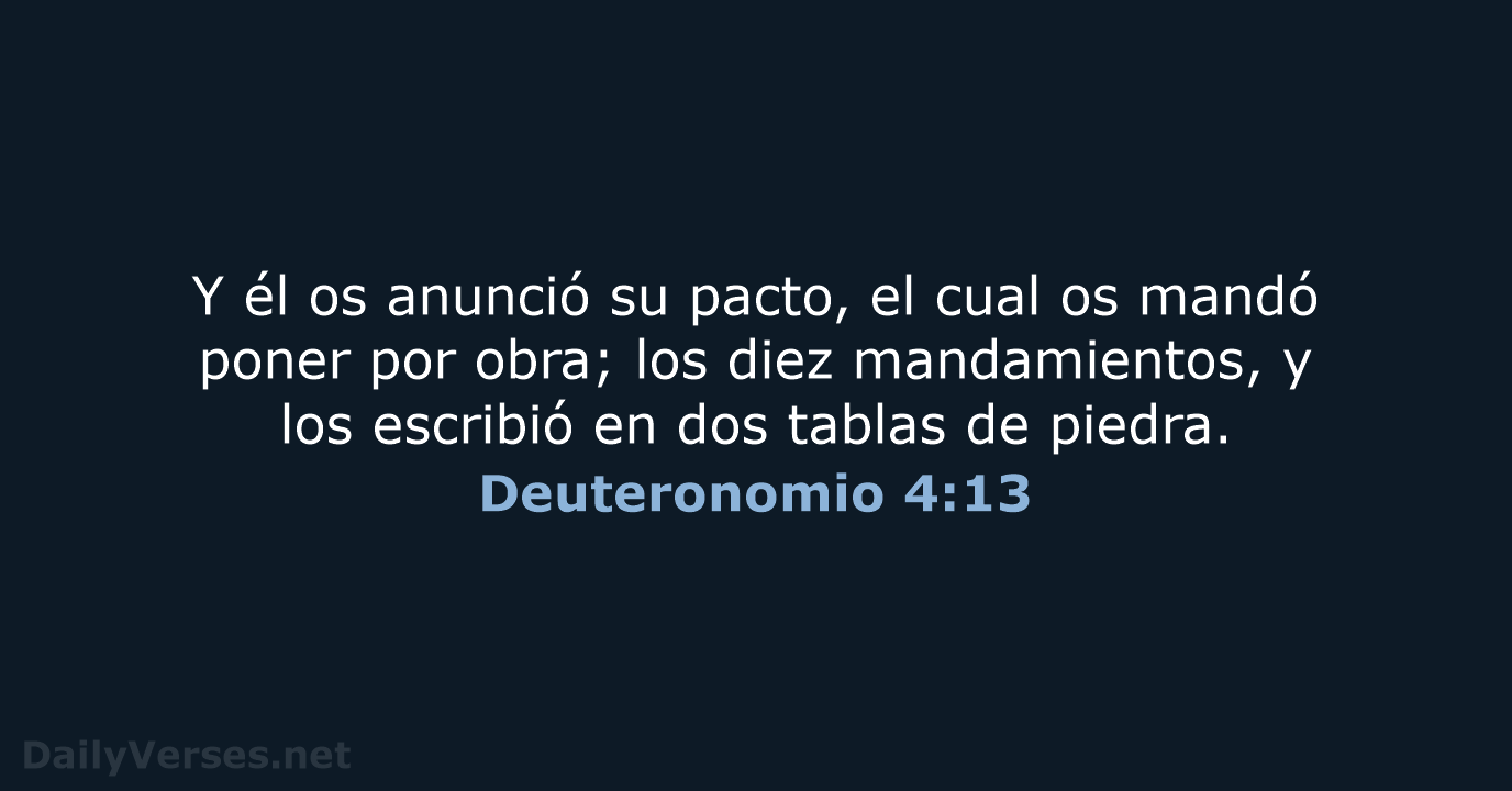 Deuteronomio 4:13 - RVR60