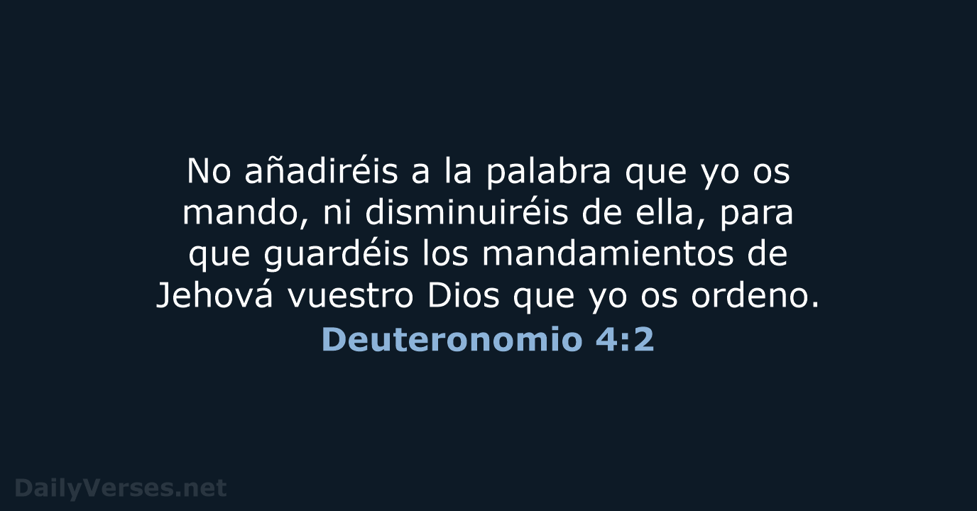 Deuteronomio 4:2 - RVR60