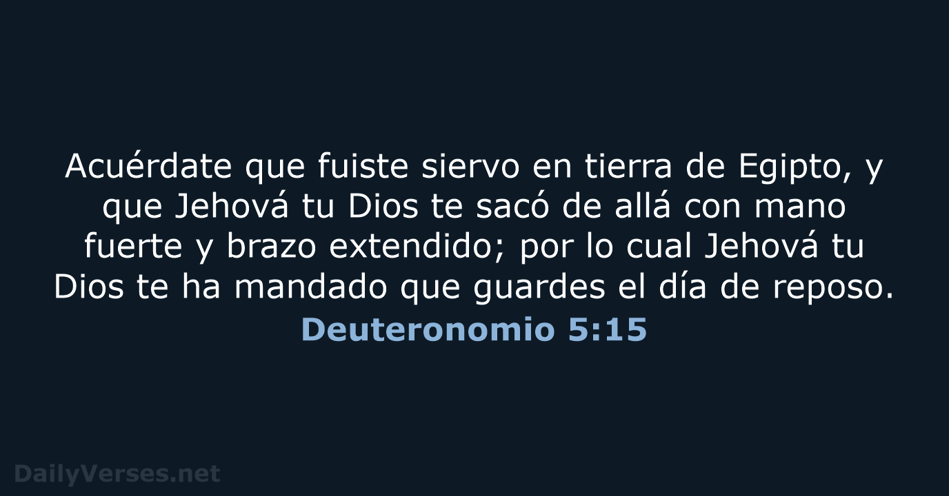 Deuteronomio 5:15 - RVR60