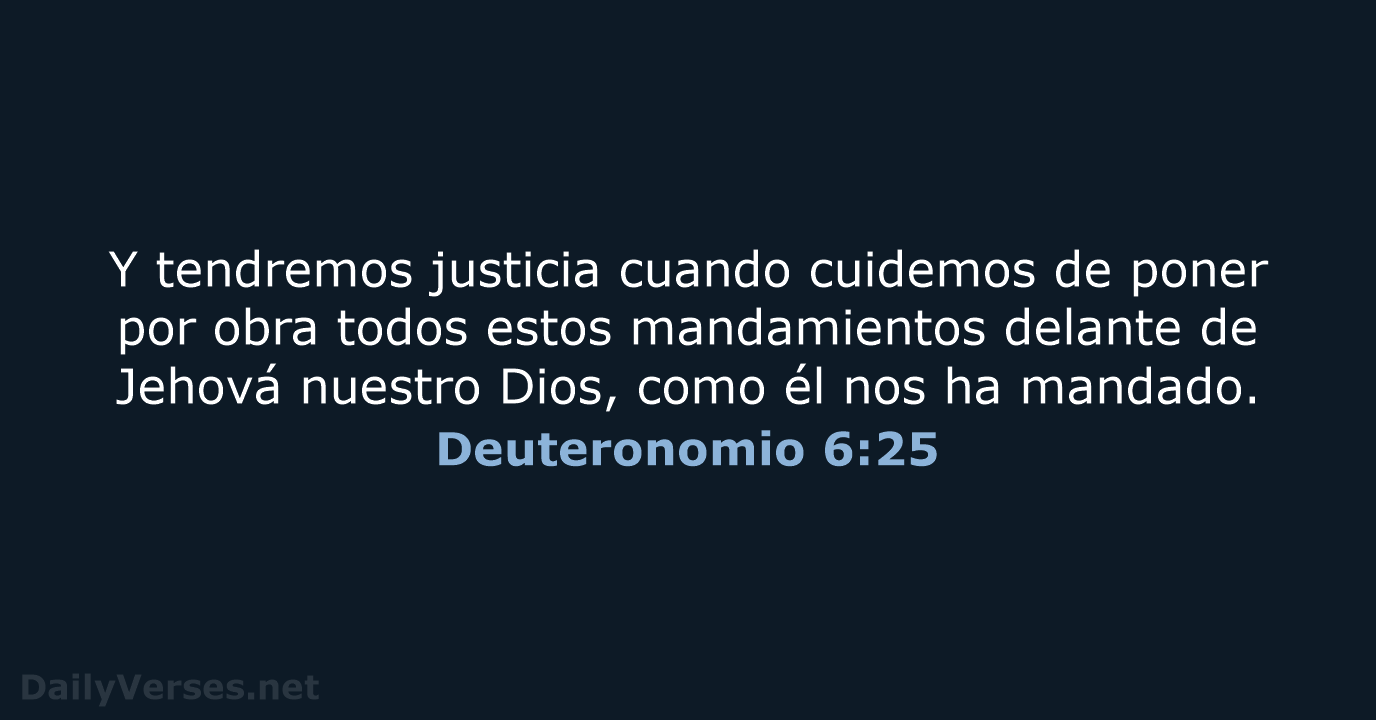 Deuteronomio 6:25 - RVR60