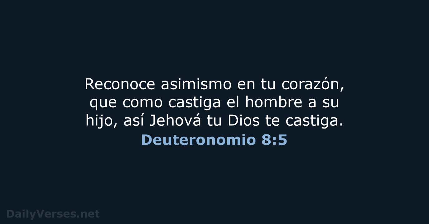Deuteronomio 8:5 - RVR60