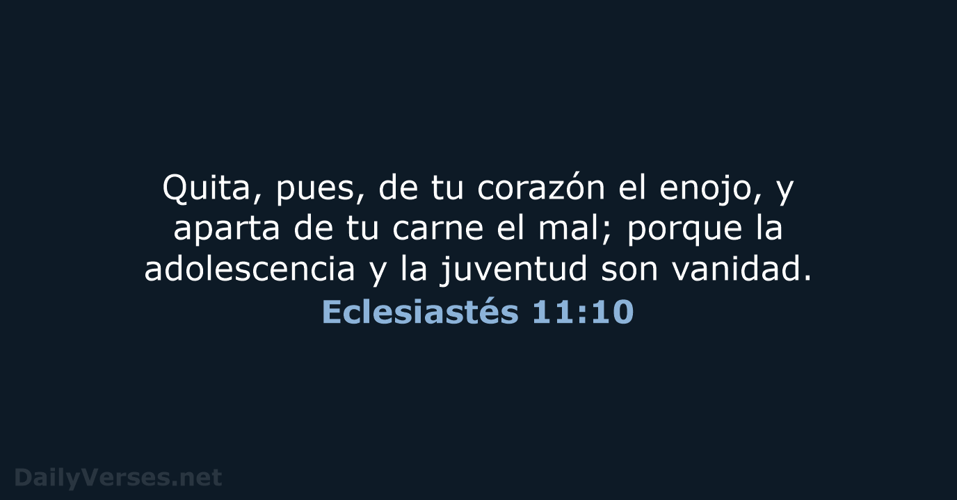 Eclesiastés 11:10 - RVR60