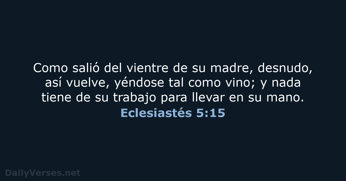 Eclesiastés 5:15 - RVR60