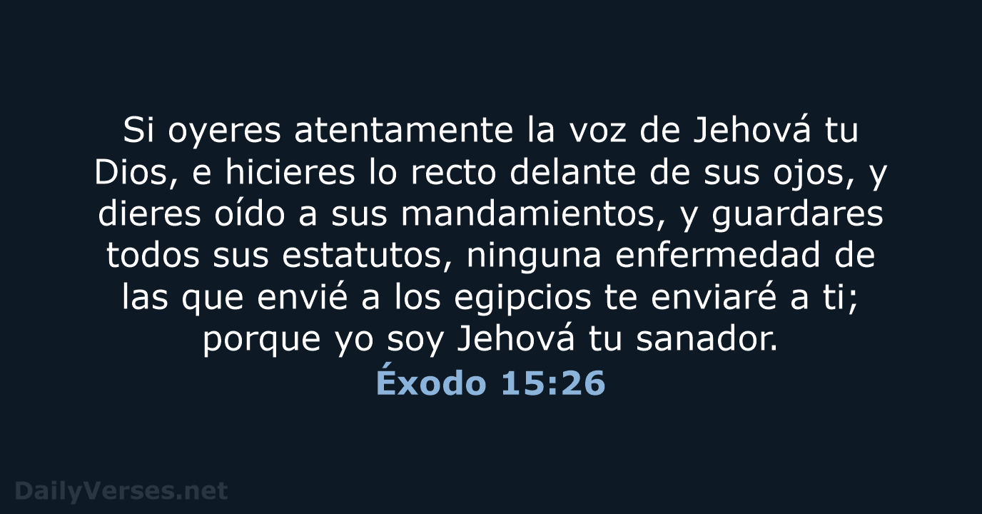 Éxodo 15:26 - RVR60