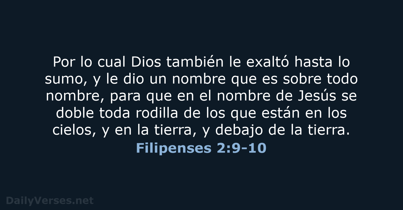 Filipenses 2:9-10 - RVR60