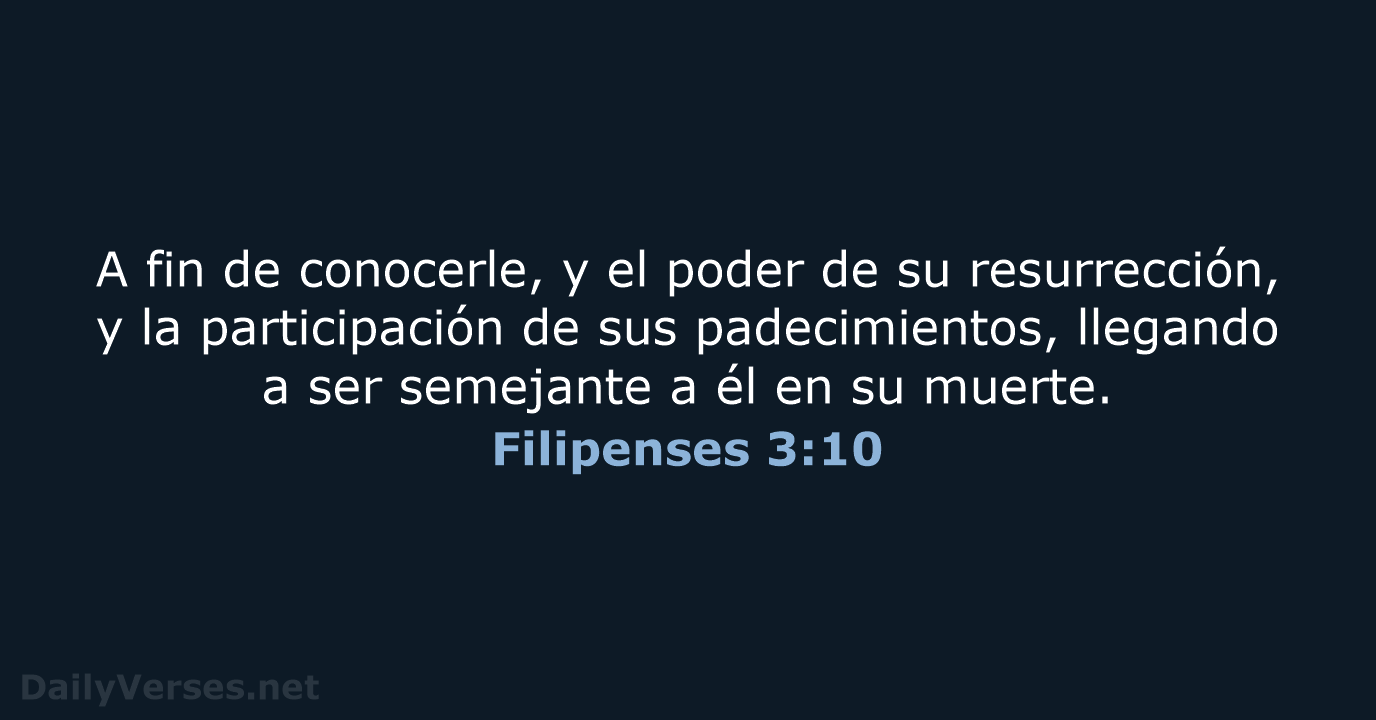 Filipenses 3:10 - RVR60