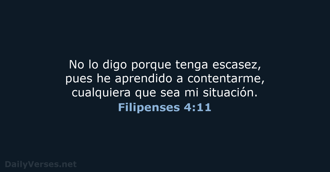 Filipenses 4:11 - RVR60