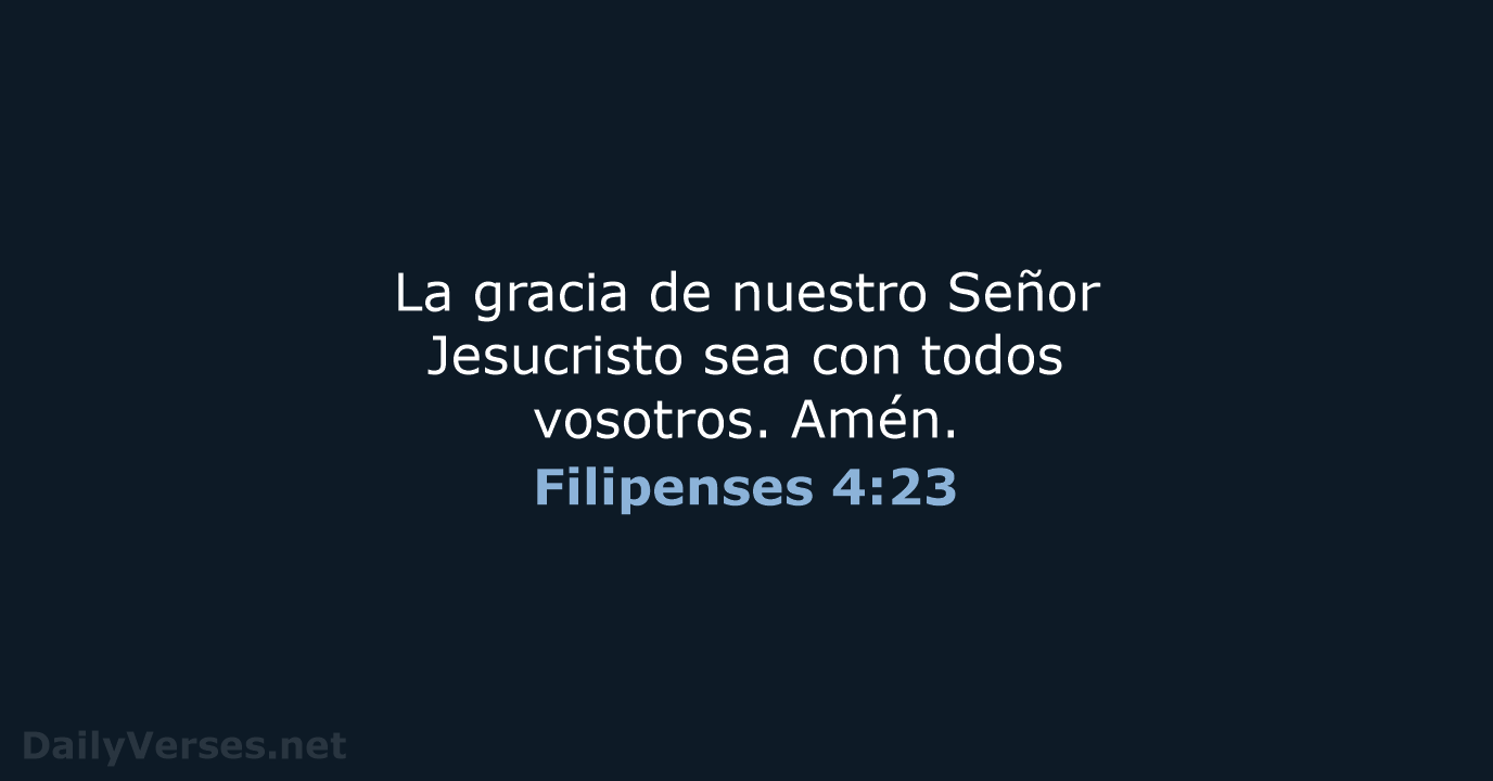 Filipenses 4:23 - RVR60