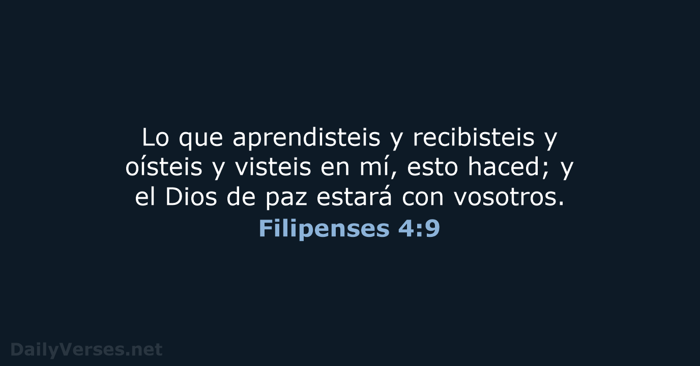 Filipenses 4:9 - RVR60
