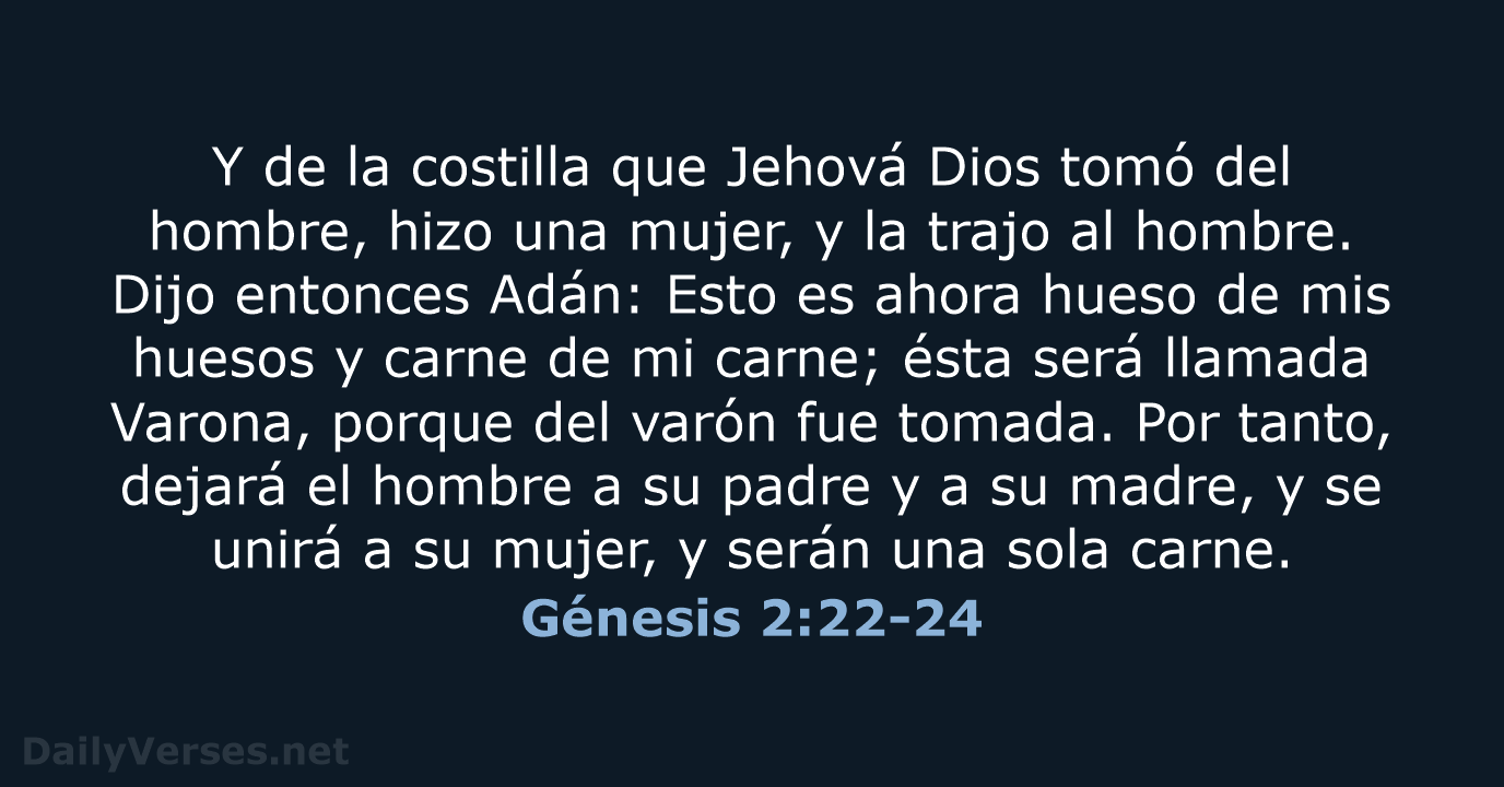 Génesis 2:22-24 - RVR60