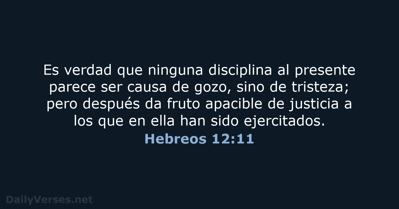 Hebreos 12:11 - RVR60