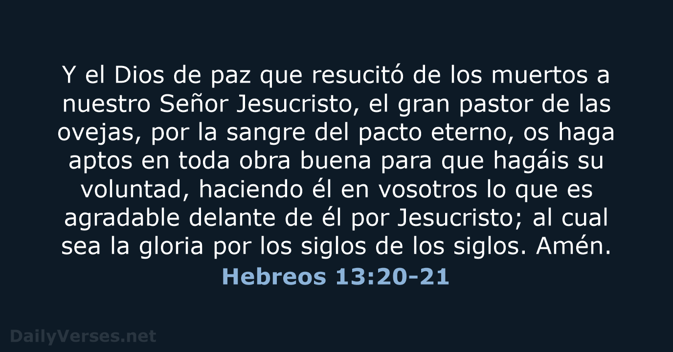 Hebreos 13:20-21 - RVR60