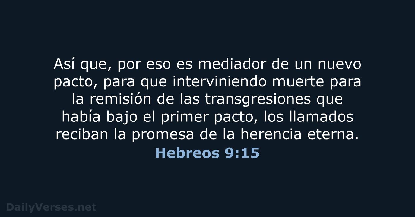 Hebreos 9:15 - RVR60