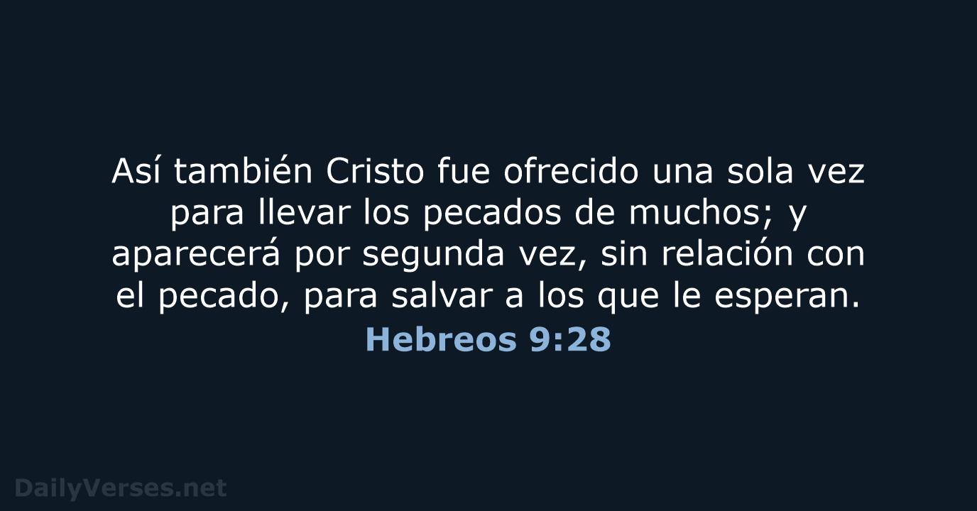 Hebreos 9:28 - RVR60