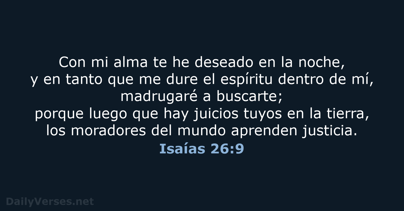 Isaías 26:9 - RVR60