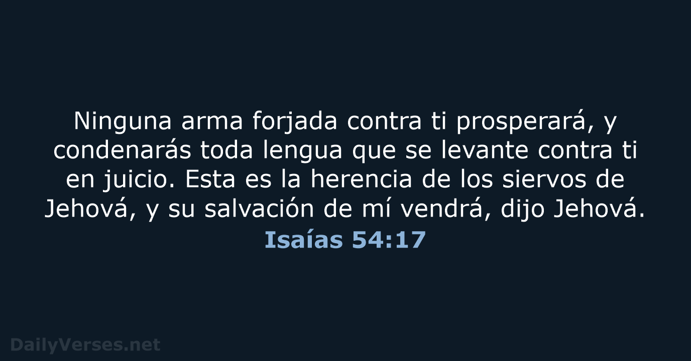 Isaías 54:17 - RVR60