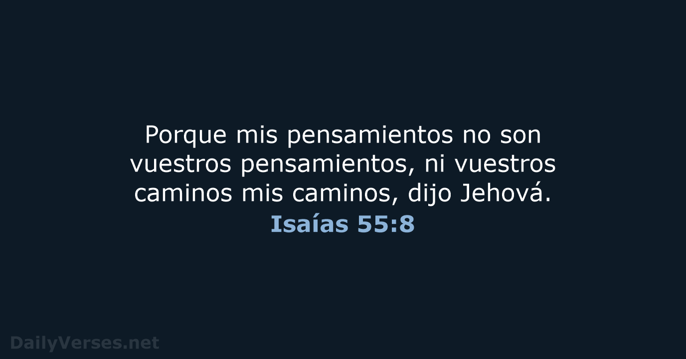 Isaías 55:8 - RVR60