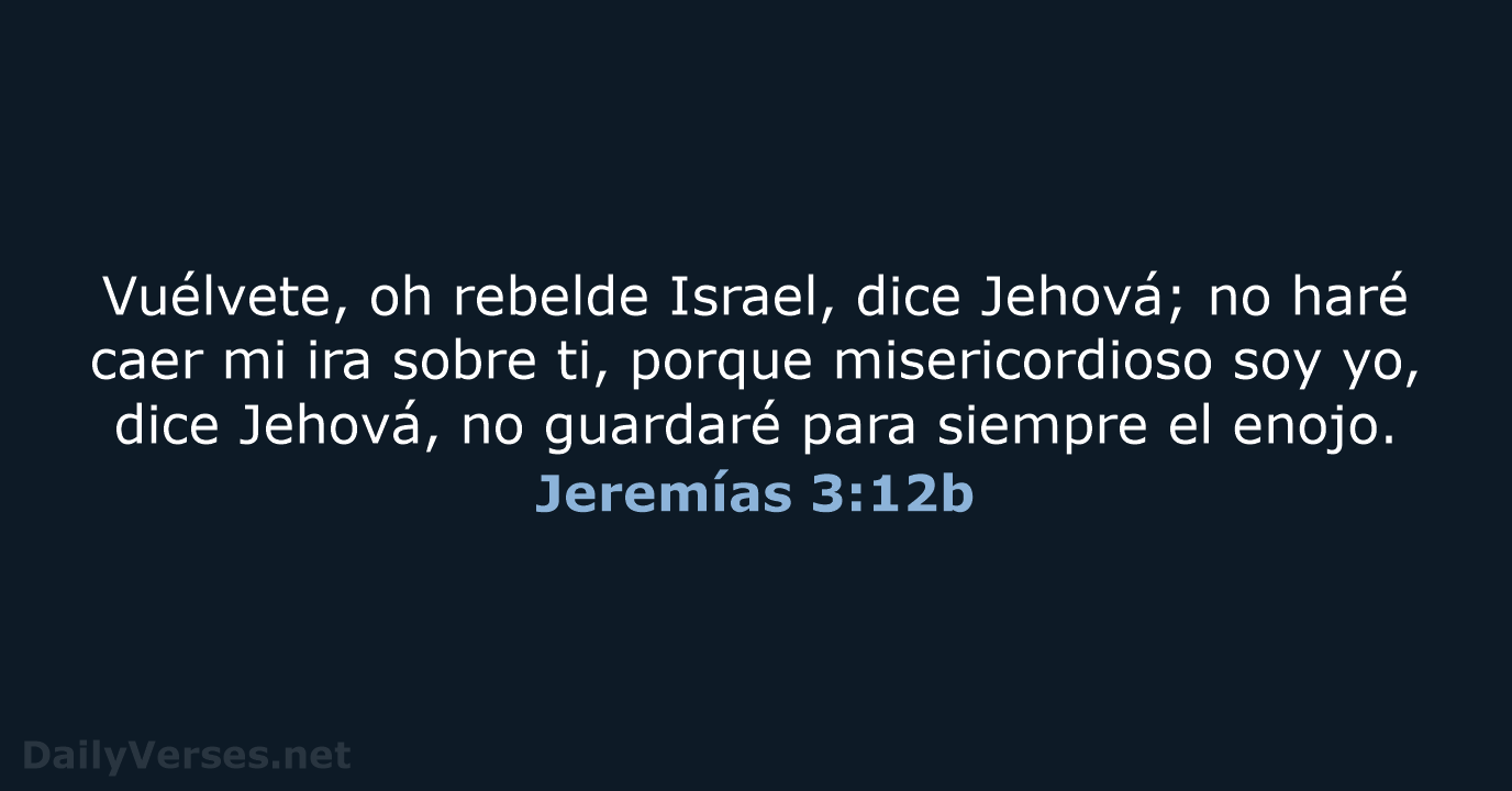 Jeremías 3:12b - RVR60