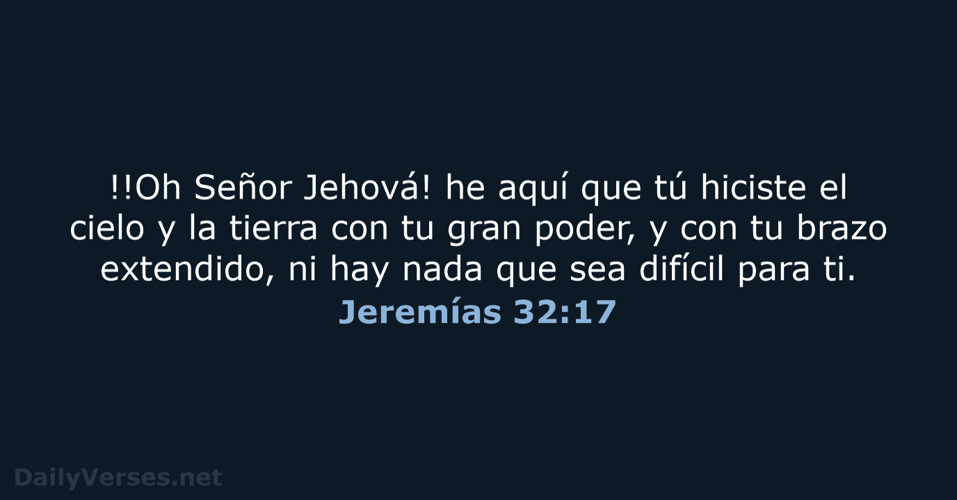 Jeremías 32:17 - RVR60