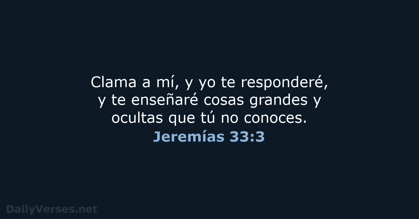 Jeremías 33:3 - RVR60