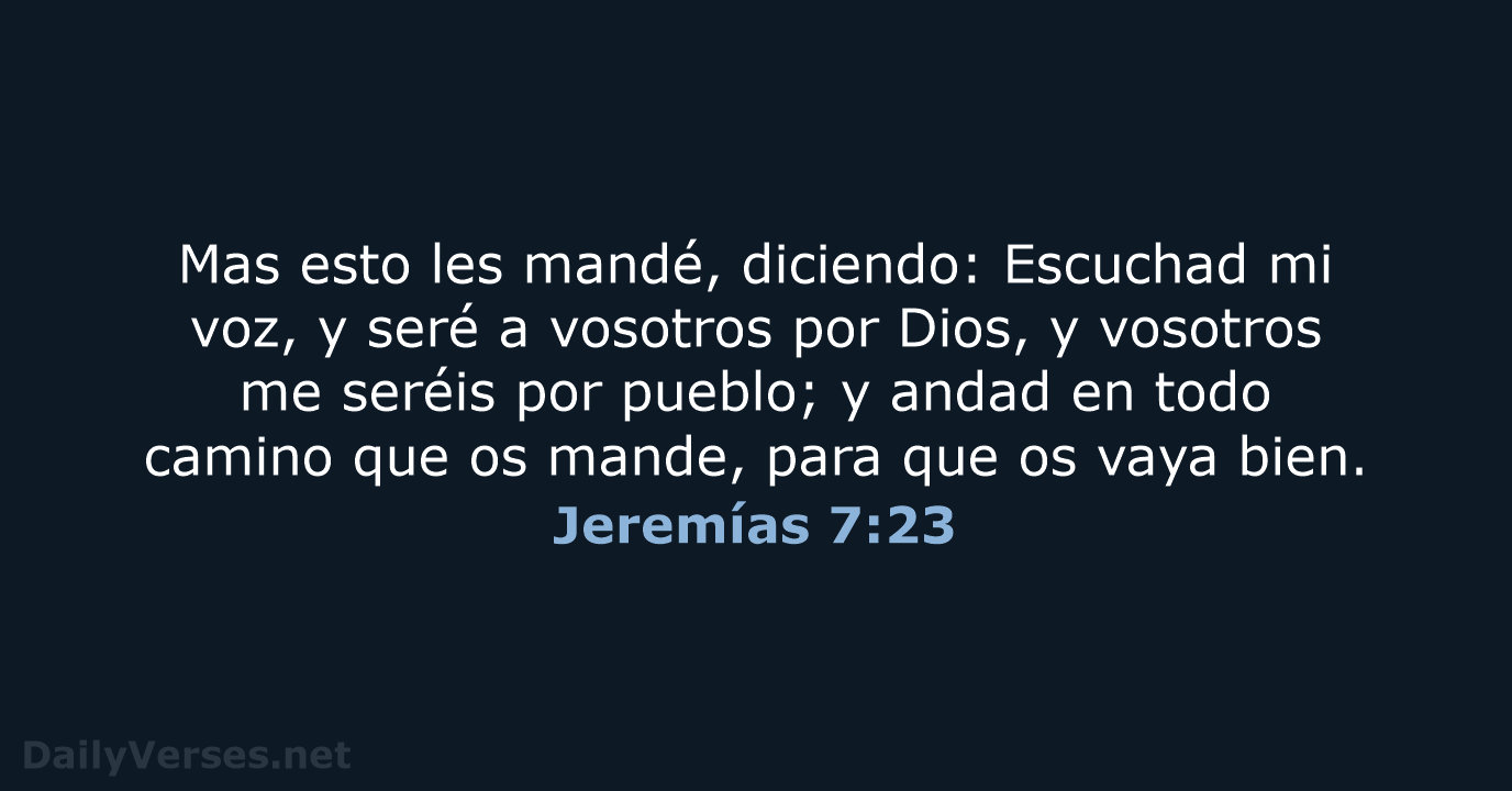 Jeremías 7:23 - RVR60