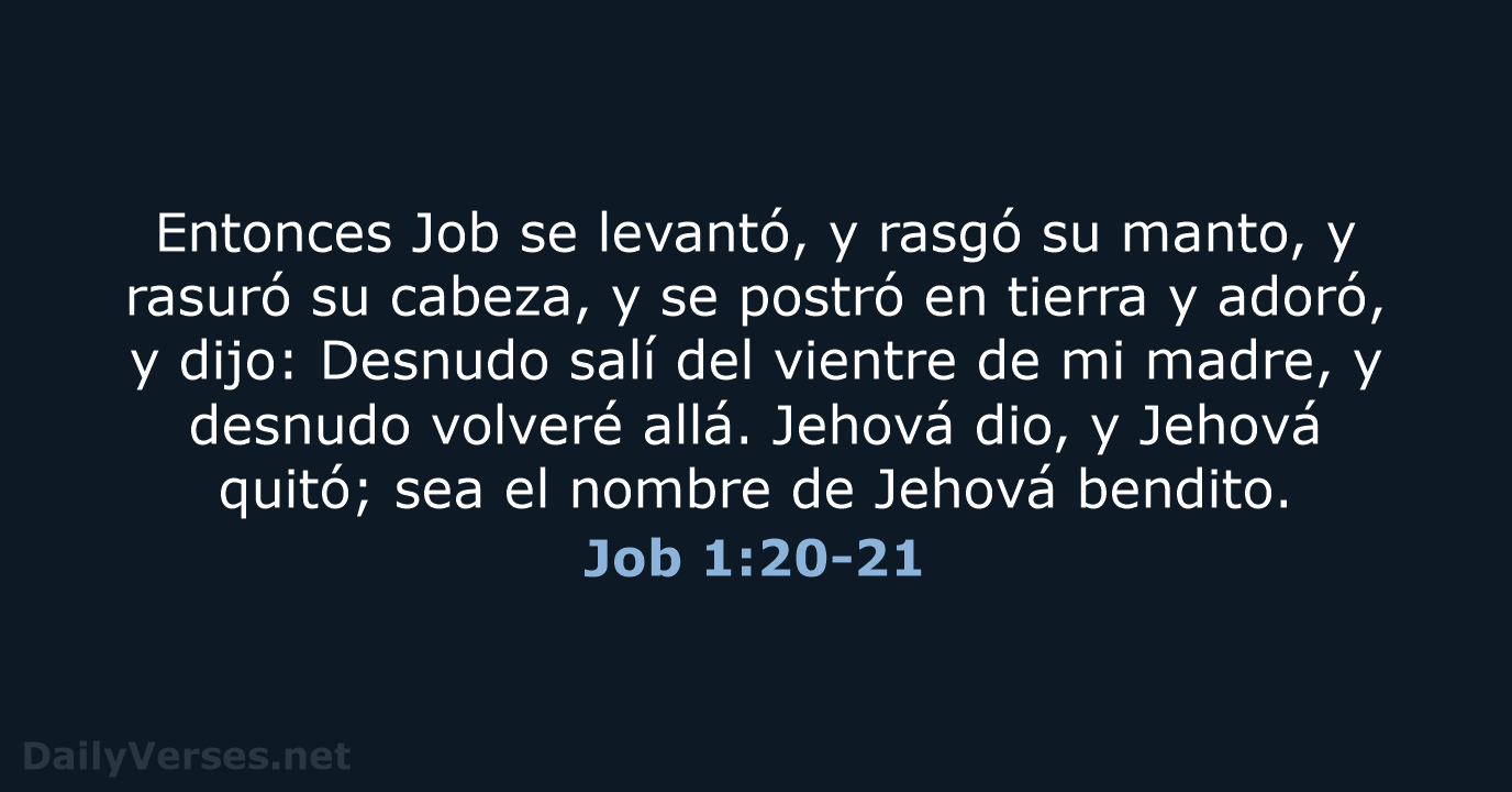 Job 1:20-21 - RVR60
