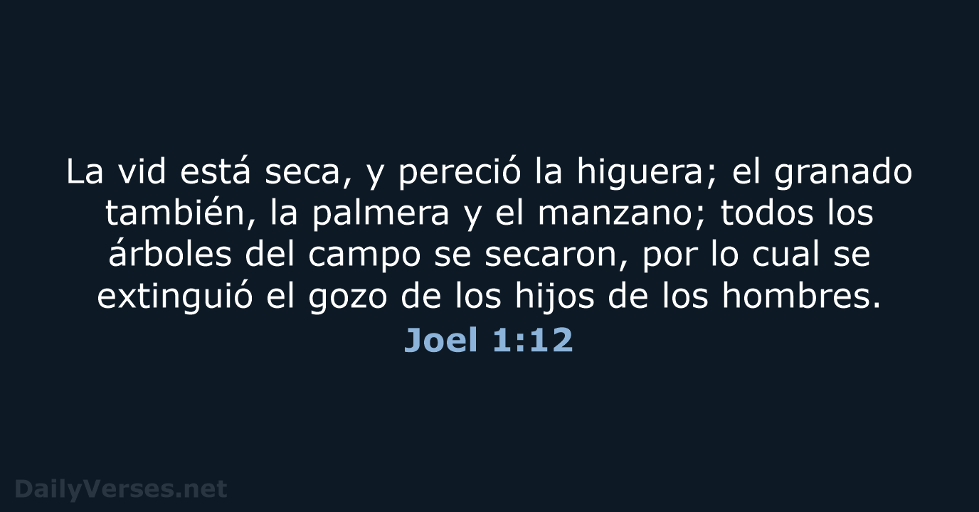 Joel 1:12 - RVR60