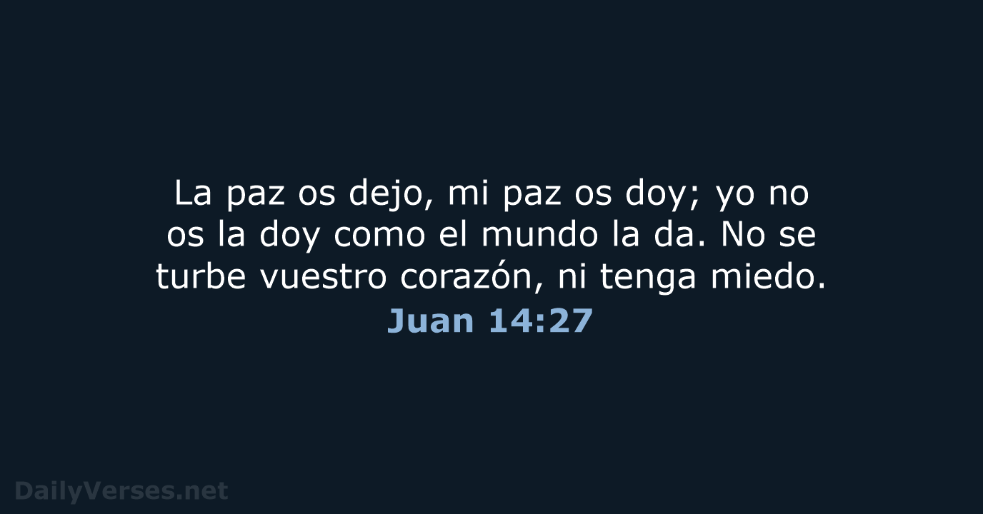 Juan 14:27 - RVR60