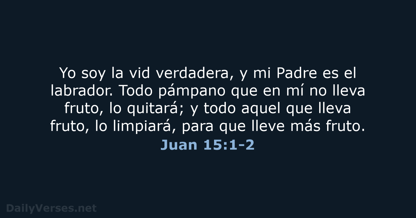 Juan 15:1-2 - RVR60
