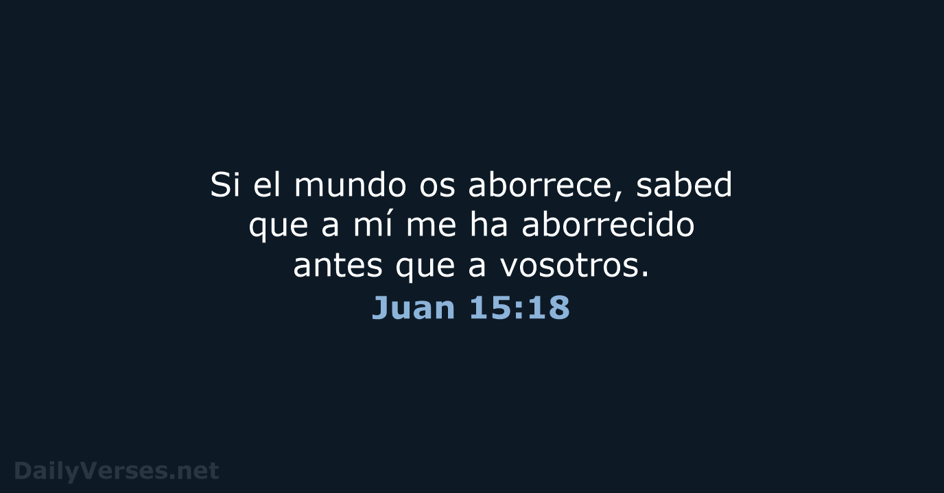 Juan 15:18 - RVR60