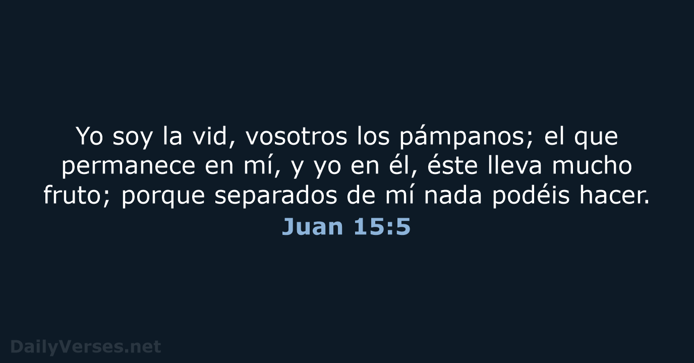 Juan 15:5 - RVR60