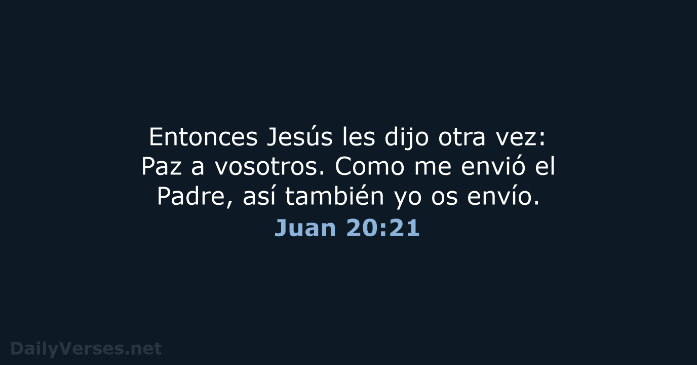 Juan 20:21 - RVR60