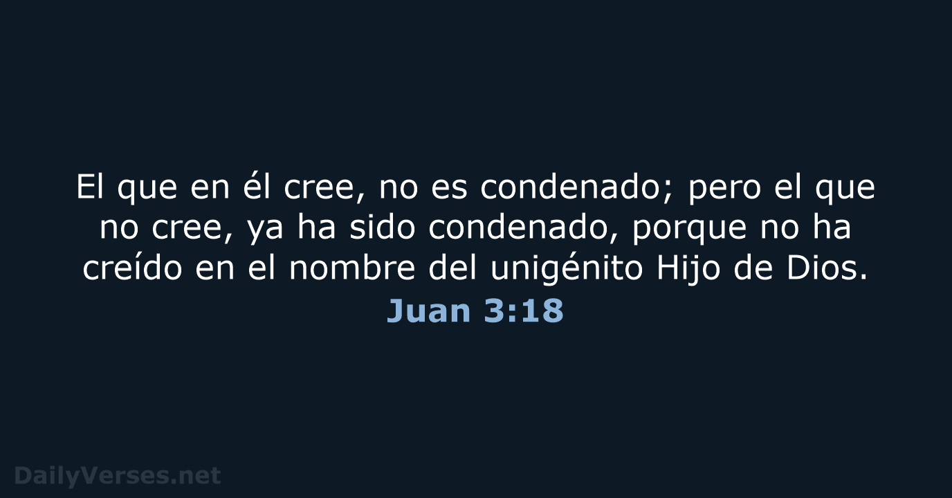 Juan 3:18 - RVR60