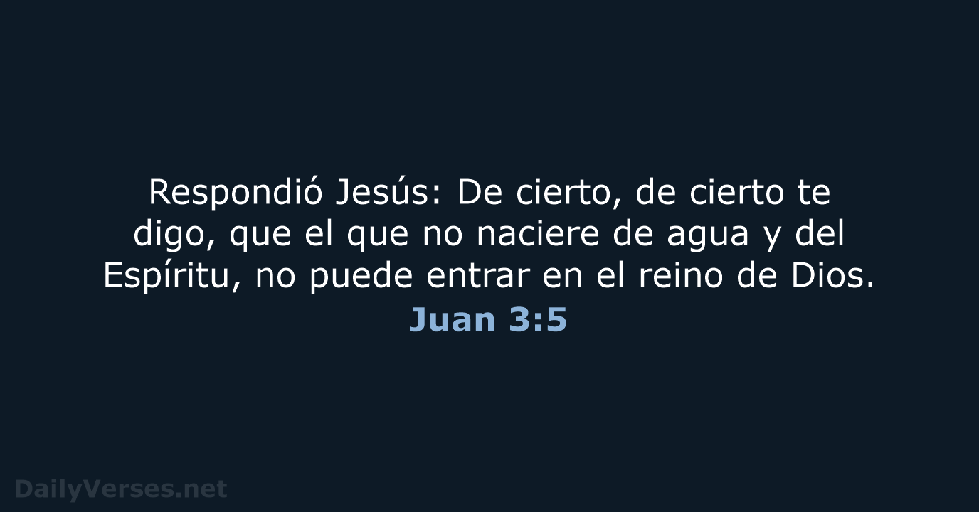Juan 3:5 - RVR60